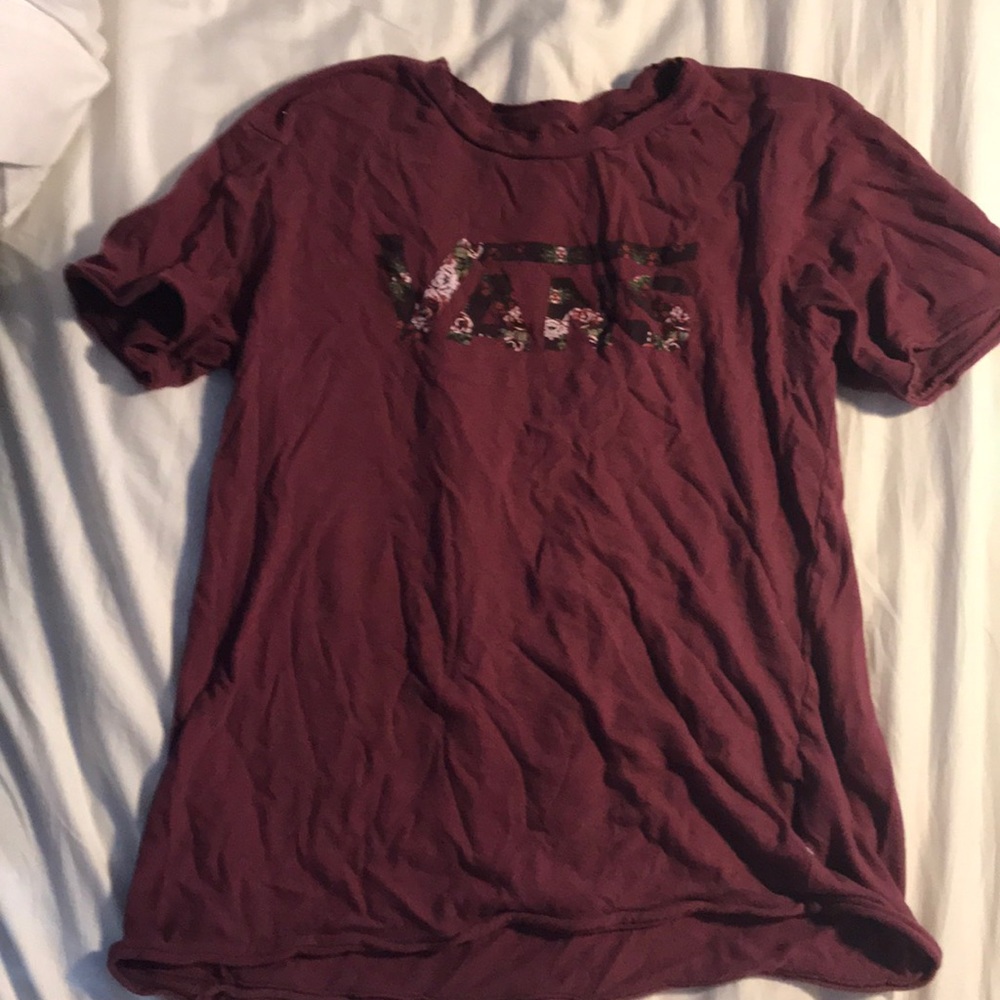 maroon vans t-shirt
